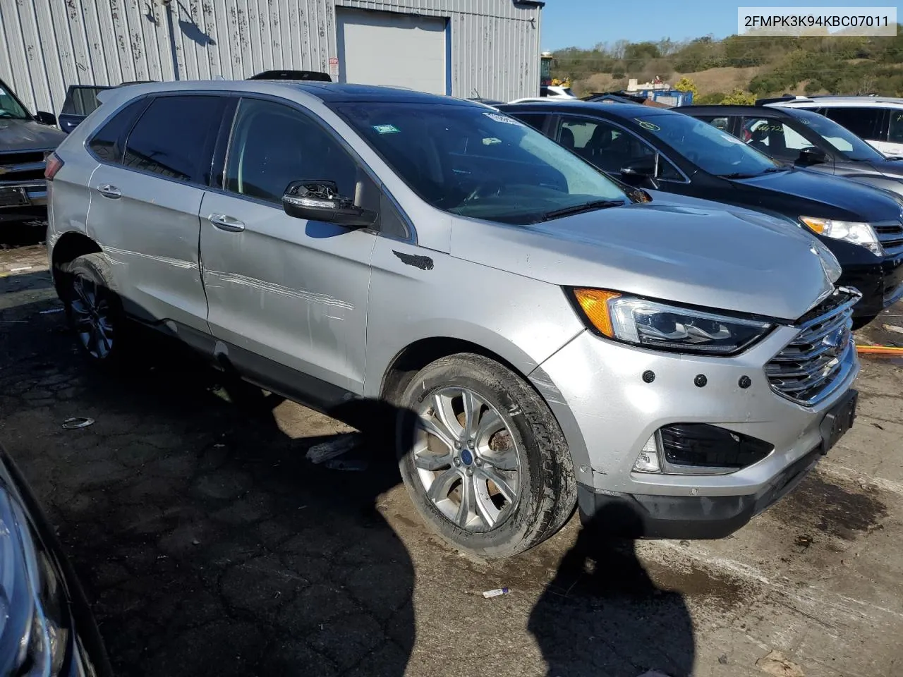 2019 Ford Edge Titanium VIN: 2FMPK3K94KBC07011 Lot: 76089424