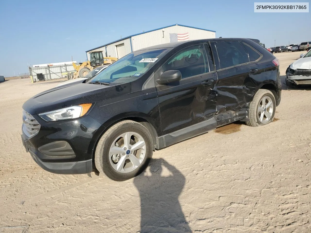 2019 Ford Edge Se VIN: 2FMPK3G92KBB17865 Lot: 76111784