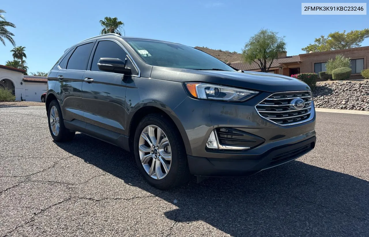 2019 Ford Edge Titanium VIN: 2FMPK3K91KBC23246 Lot: 76112994