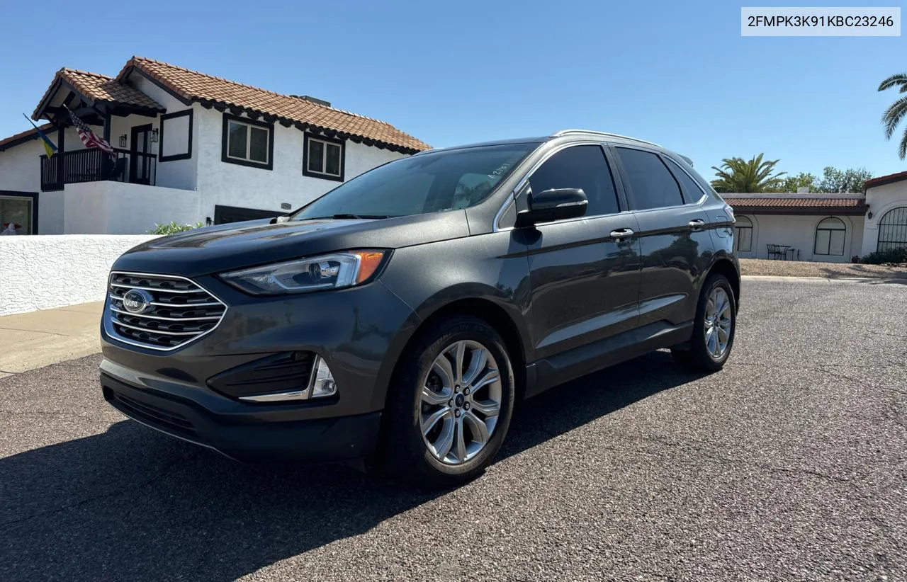 2019 Ford Edge Titanium VIN: 2FMPK3K91KBC23246 Lot: 76112994