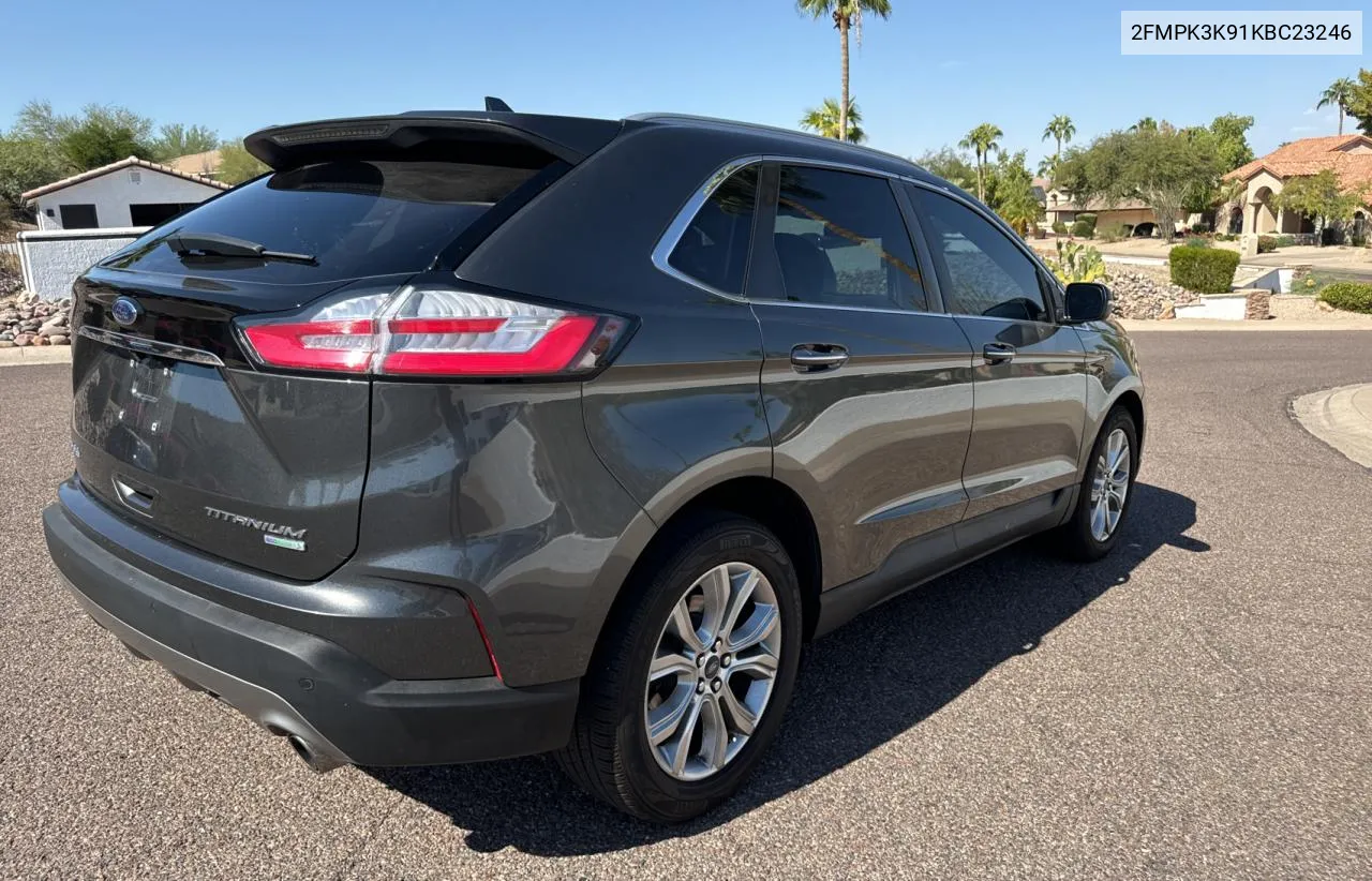 2019 Ford Edge Titanium VIN: 2FMPK3K91KBC23246 Lot: 76112994