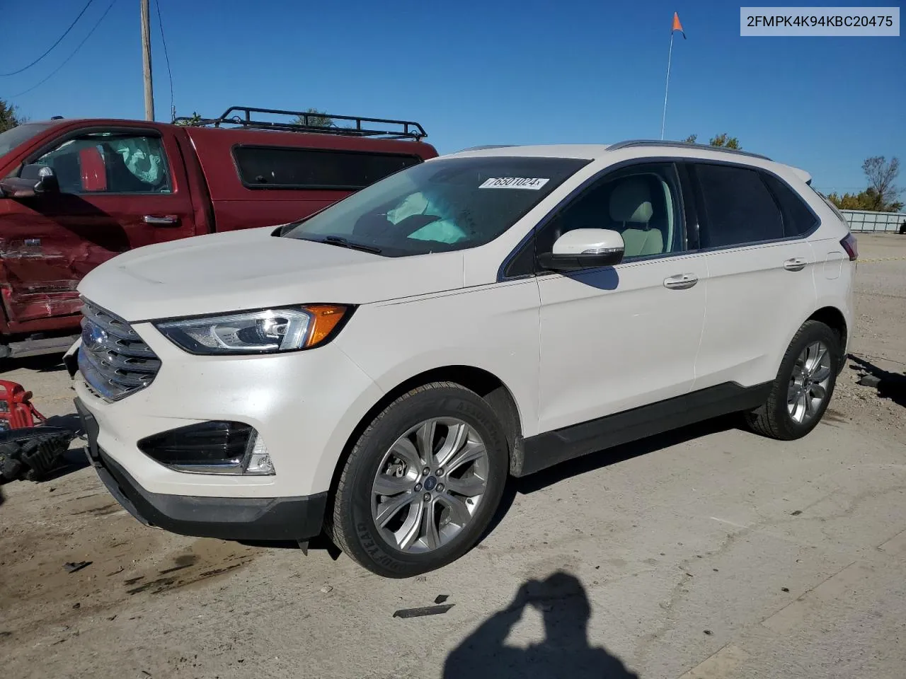 2019 Ford Edge Titanium VIN: 2FMPK4K94KBC20475 Lot: 76501024