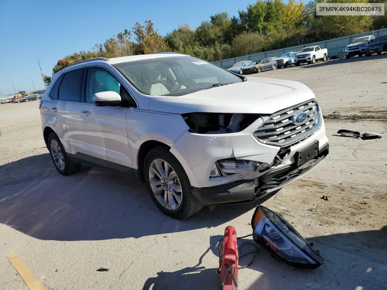 2FMPK4K94KBC20475 2019 Ford Edge Titanium