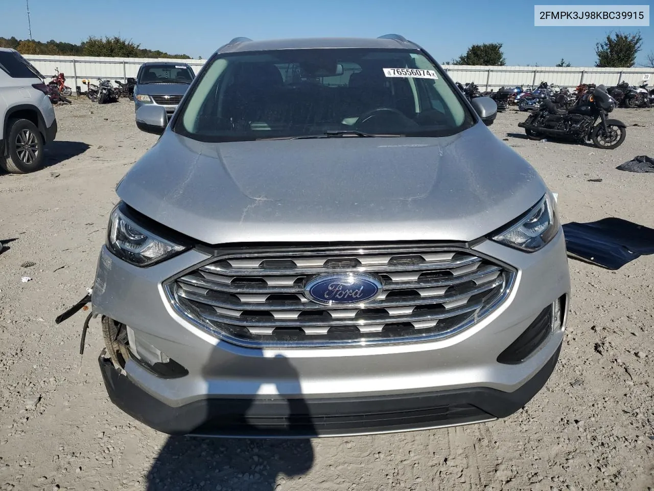 2019 Ford Edge Sel VIN: 2FMPK3J98KBC39915 Lot: 76556074