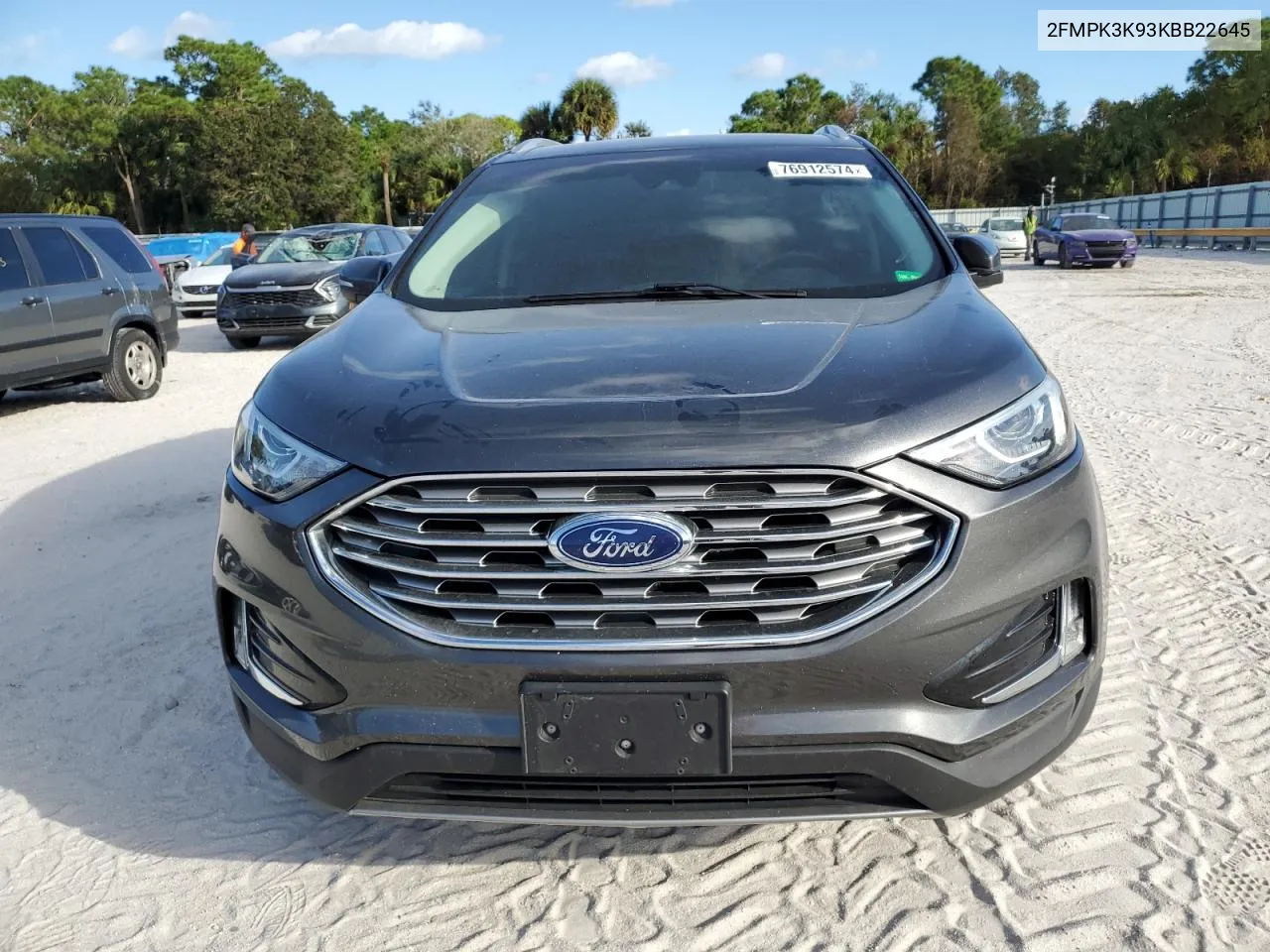 2019 Ford Edge Titanium VIN: 2FMPK3K93KBB22645 Lot: 76912574