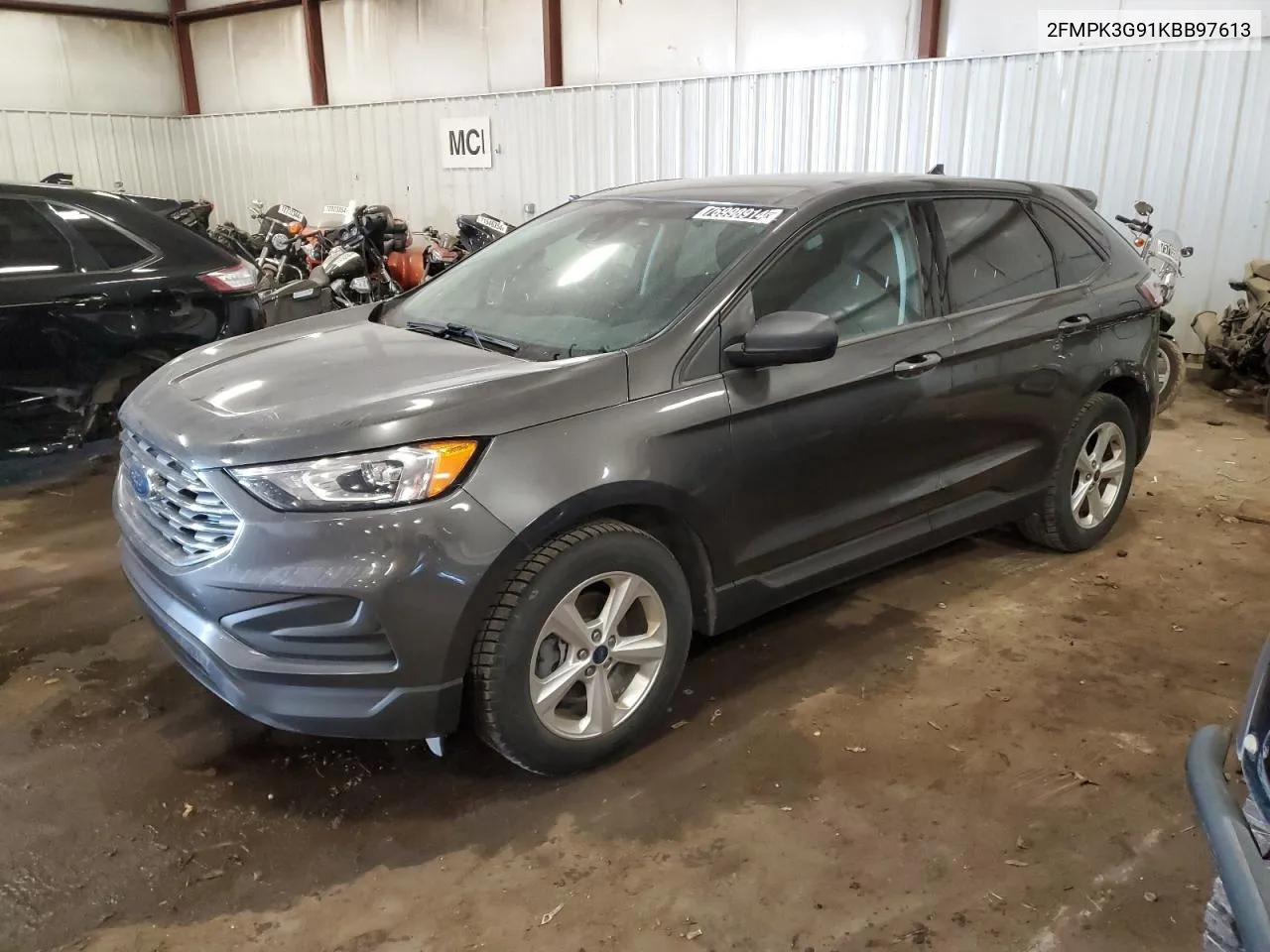 2019 Ford Edge Se VIN: 2FMPK3G91KBB97613 Lot: 76998914