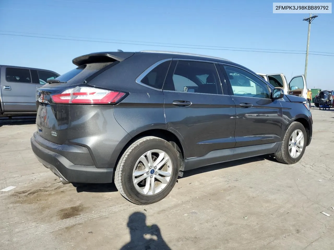 2019 Ford Edge Sel VIN: 2FMPK3J98KBB89792 Lot: 77475264