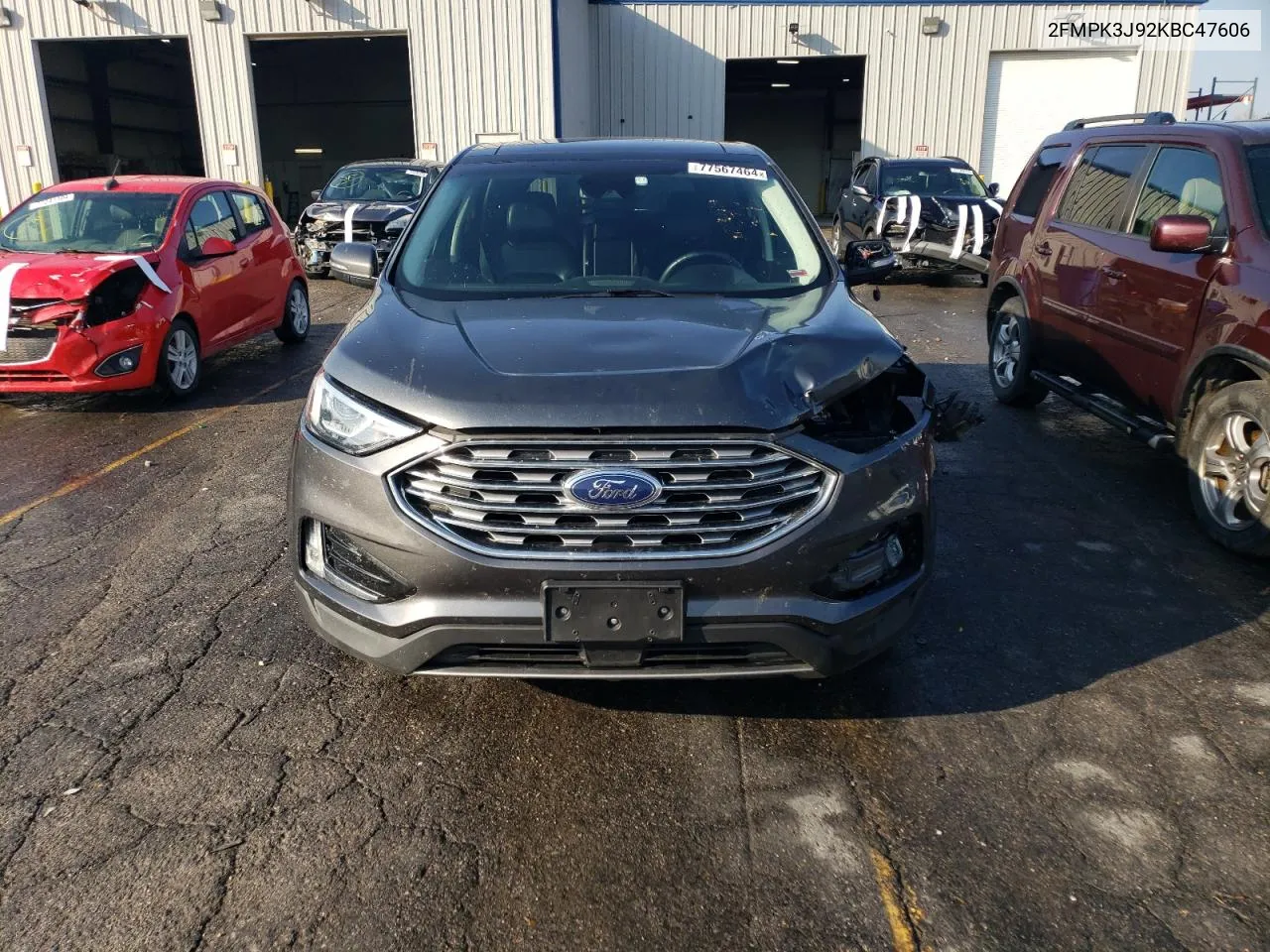 2019 Ford Edge Sel VIN: 2FMPK3J92KBC47606 Lot: 77567464