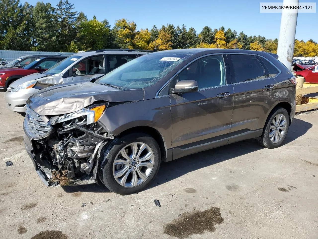 2019 Ford Edge Titanium VIN: 2FMPK4K99KBB47121 Lot: 77785854