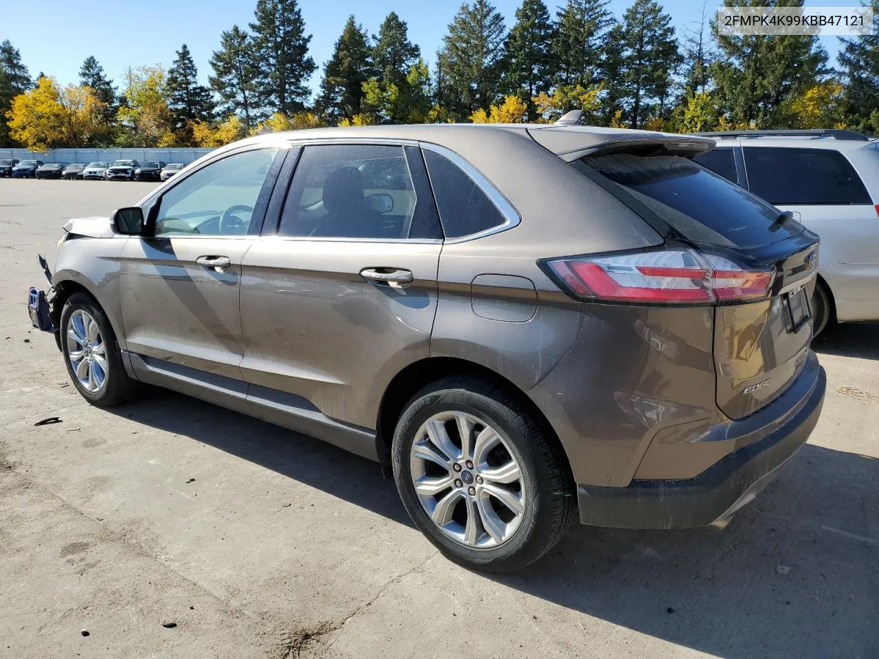 2019 Ford Edge Titanium VIN: 2FMPK4K99KBB47121 Lot: 77785854