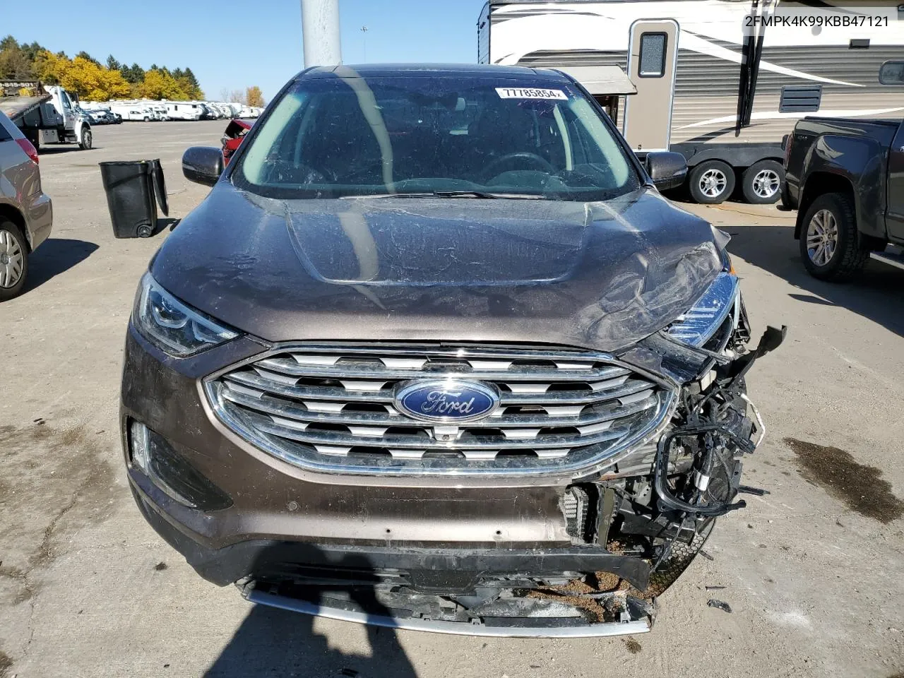 2019 Ford Edge Titanium VIN: 2FMPK4K99KBB47121 Lot: 77785854