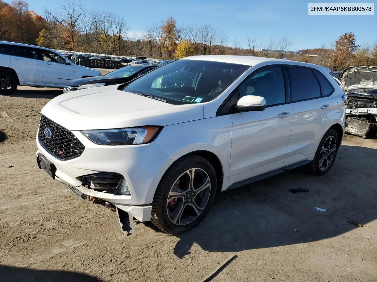 2019 Ford Edge St VIN: 2FMPK4AP6KBB00578 Lot: 78035644