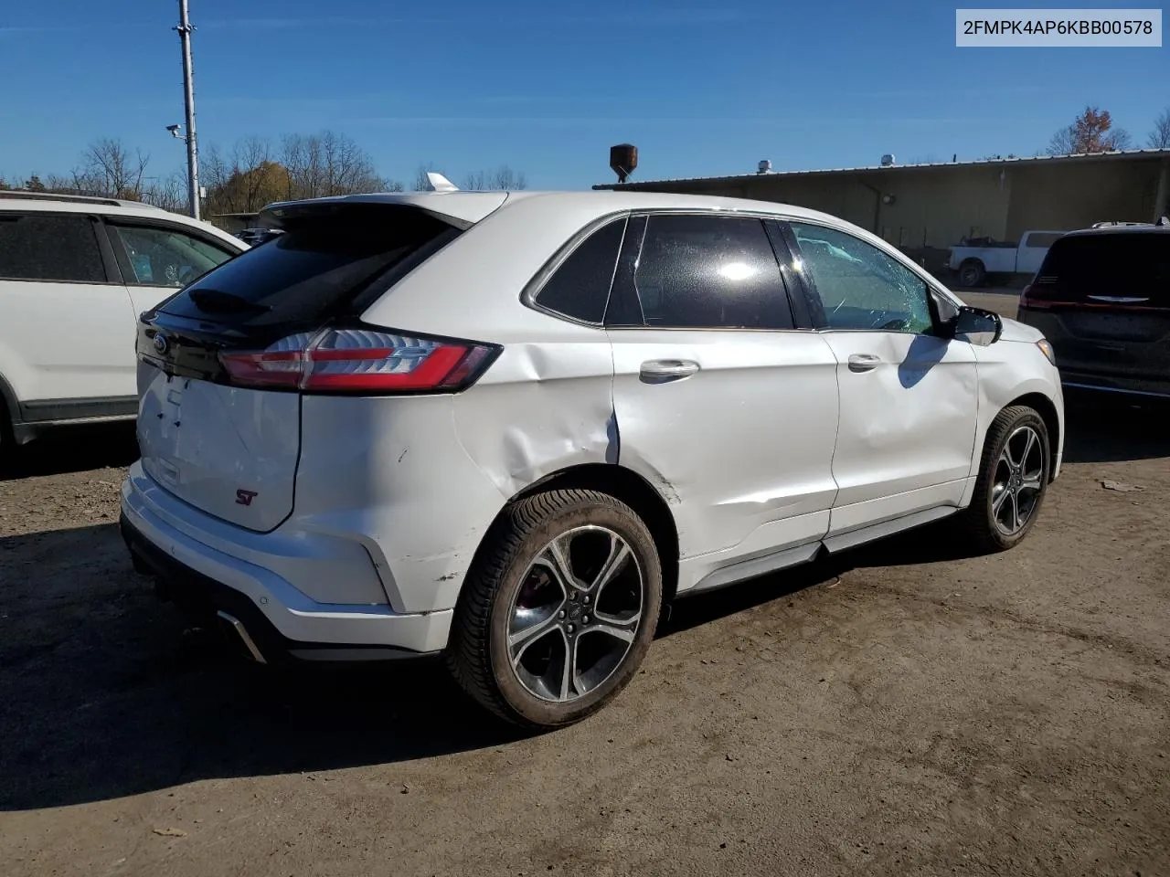 2019 Ford Edge St VIN: 2FMPK4AP6KBB00578 Lot: 78035644