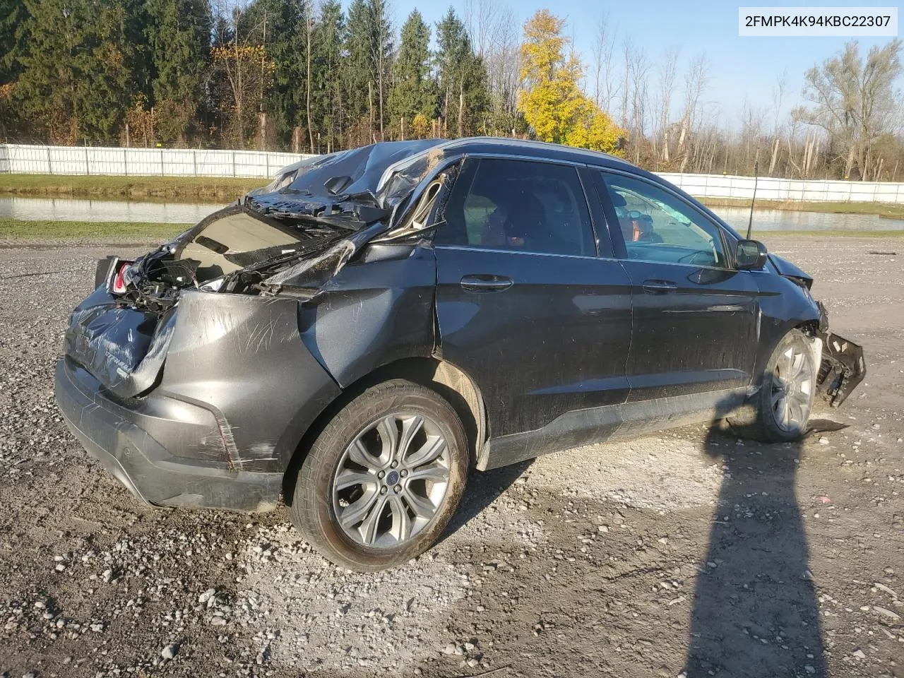 2019 Ford Edge Titanium VIN: 2FMPK4K94KBC22307 Lot: 78139924