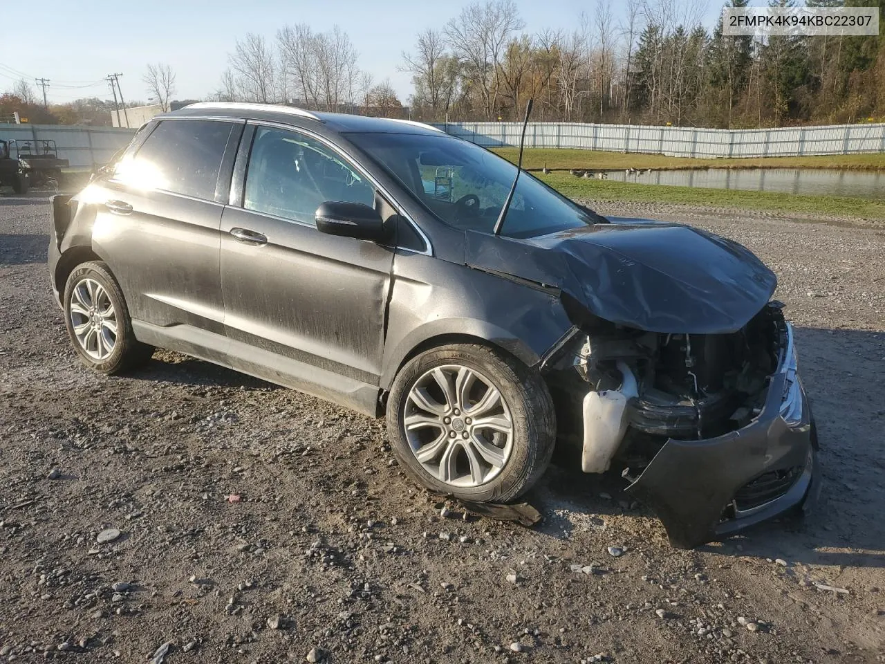 2019 Ford Edge Titanium VIN: 2FMPK4K94KBC22307 Lot: 78139924