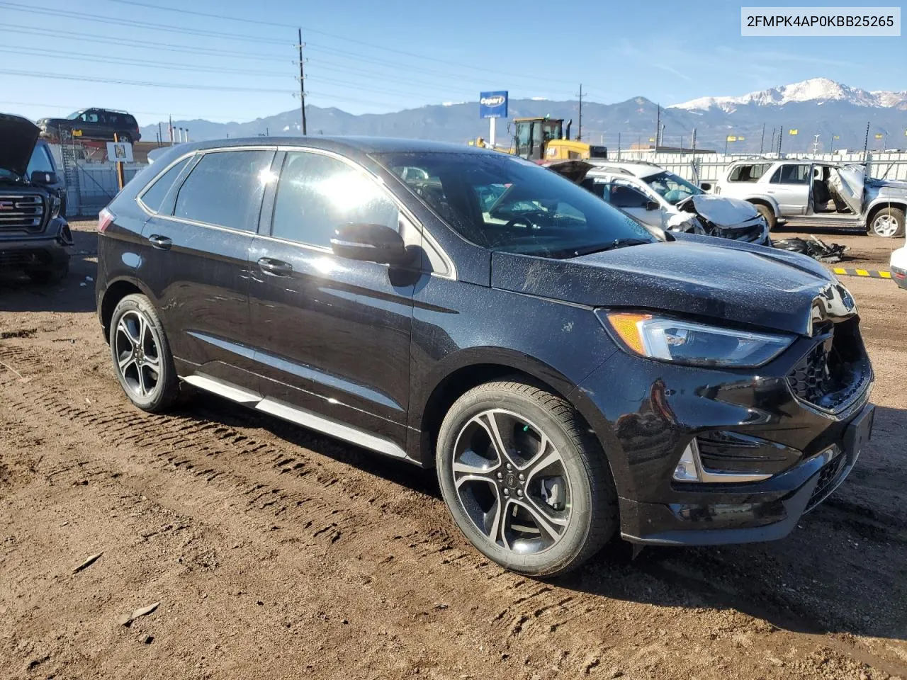 2019 Ford Edge St VIN: 2FMPK4AP0KBB25265 Lot: 78219294