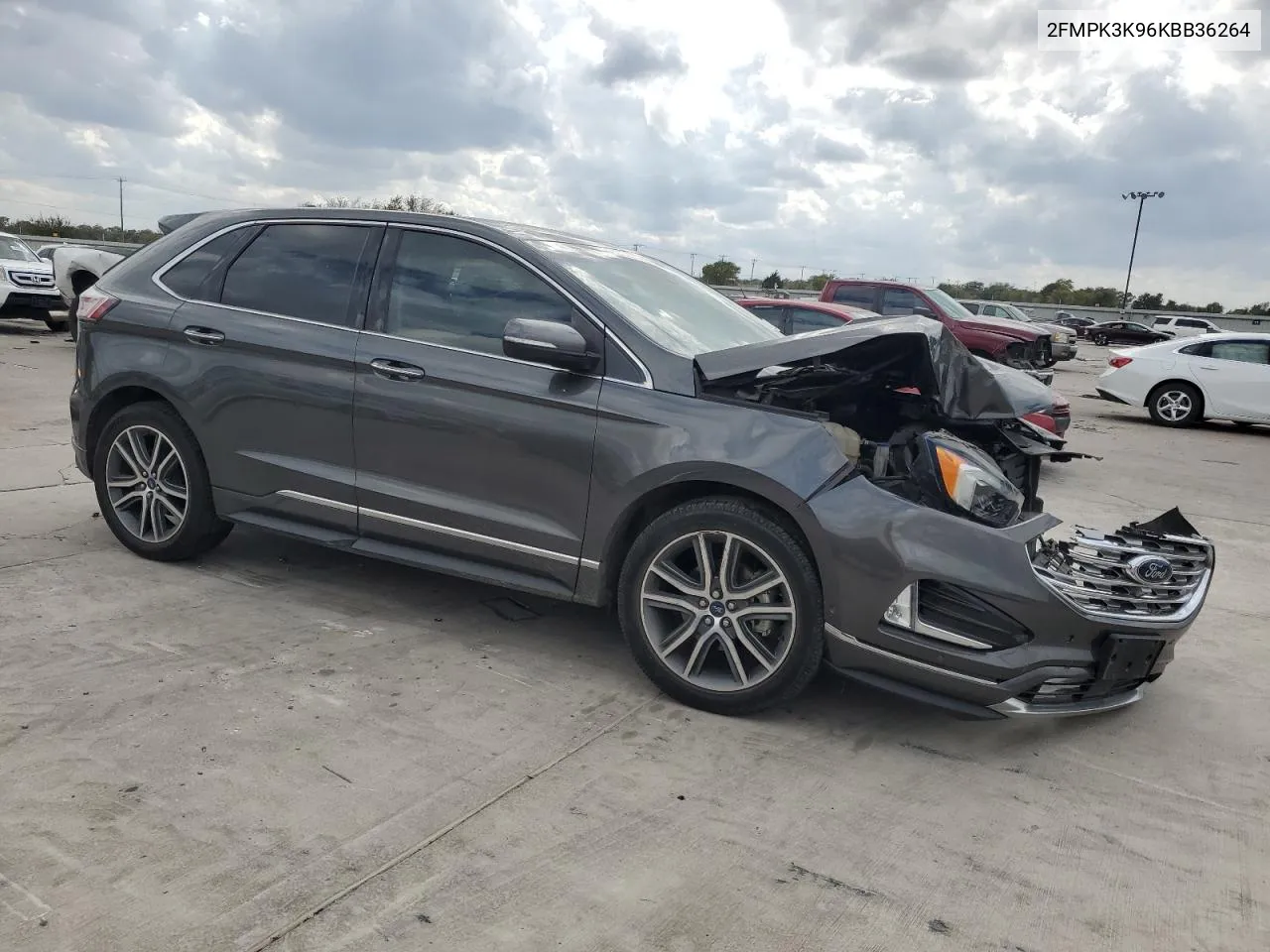 2019 Ford Edge Titanium VIN: 2FMPK3K96KBB36264 Lot: 78274124