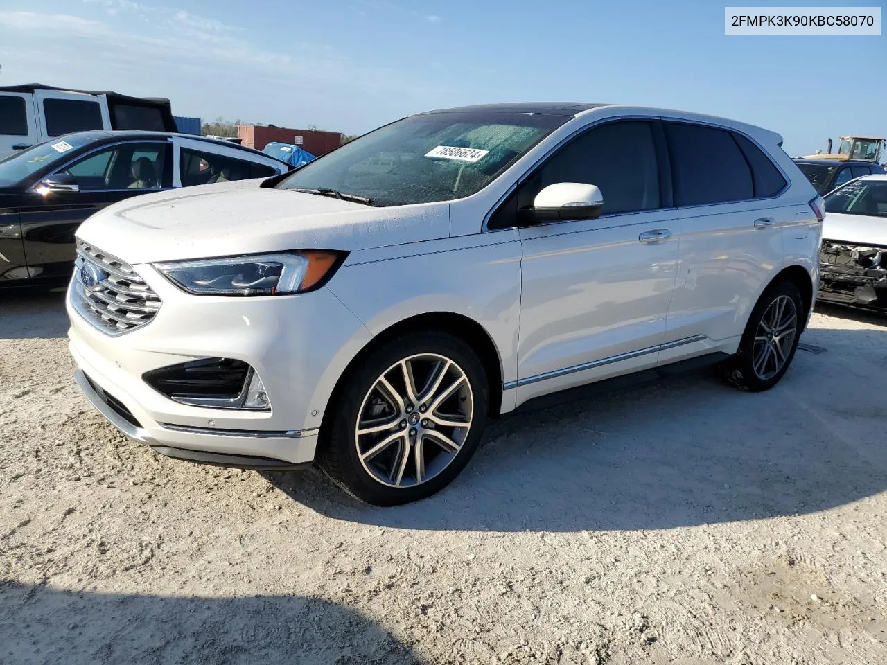 2019 Ford Edge Titanium VIN: 2FMPK3K90KBC58070 Lot: 78506624