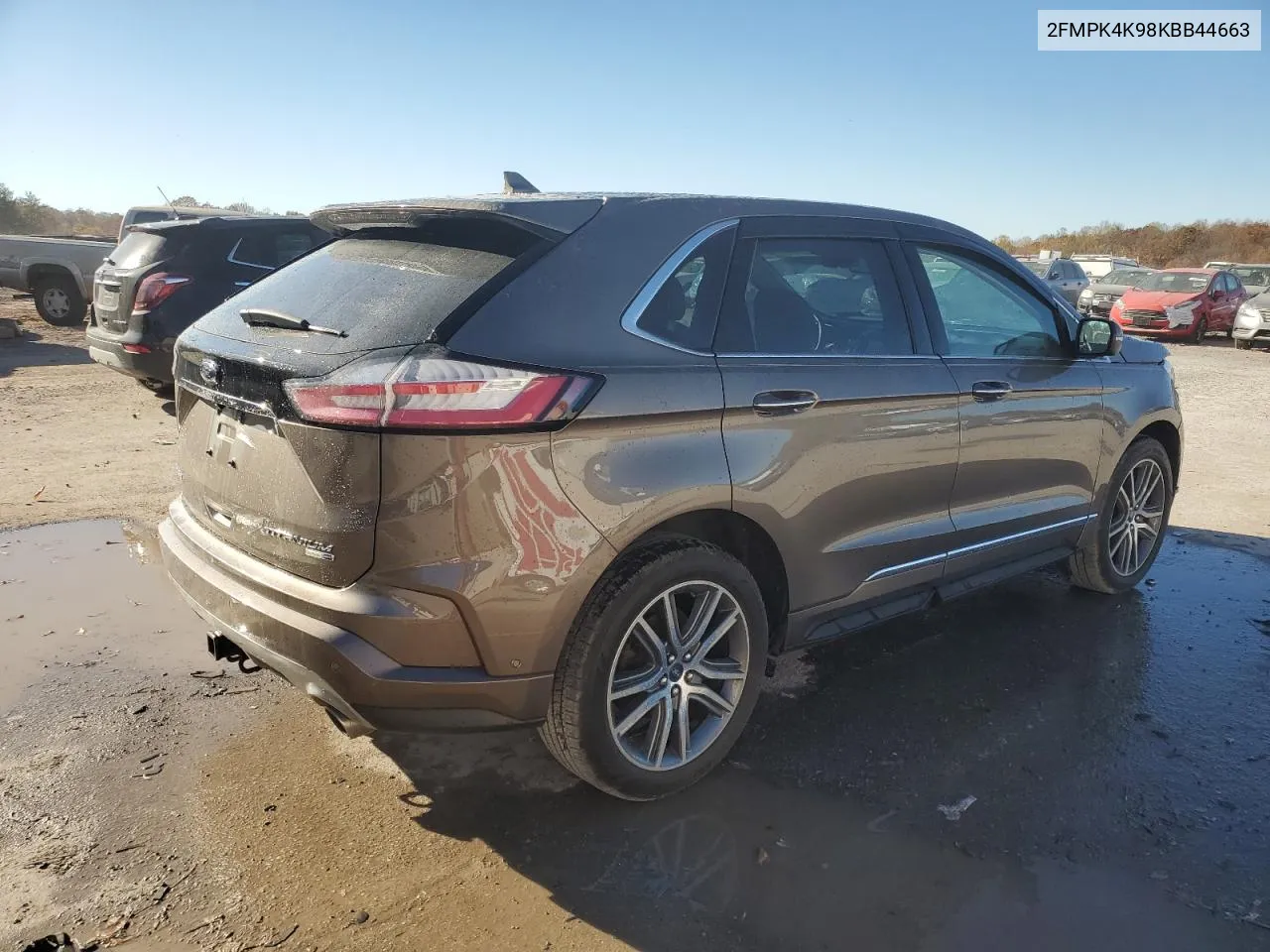 2019 Ford Edge Titanium VIN: 2FMPK4K98KBB44663 Lot: 78583594