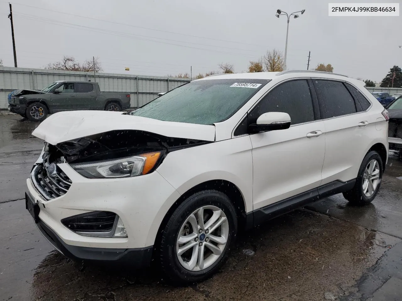 2019 Ford Edge Sel VIN: 2FMPK4J99KBB46634 Lot: 78595714