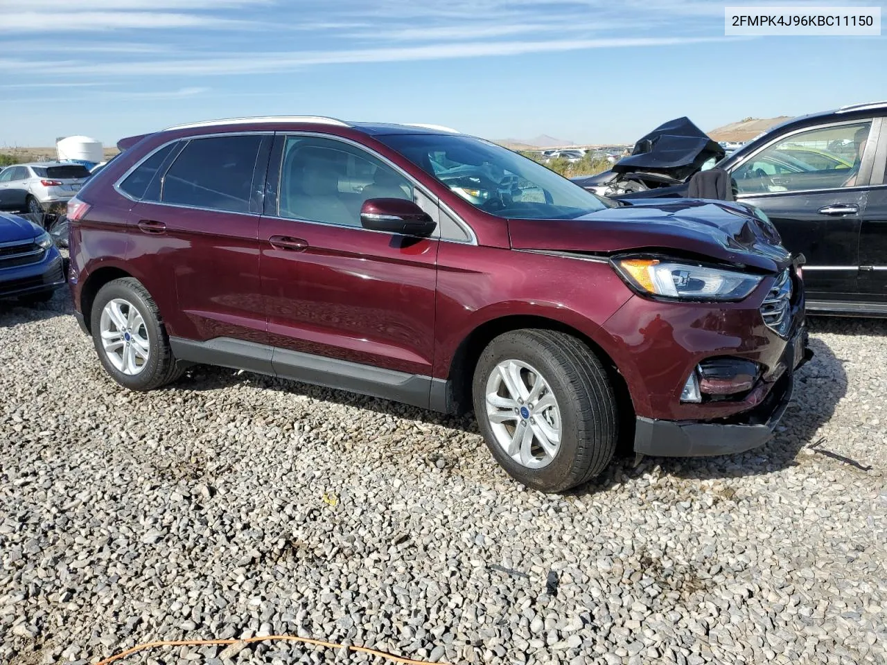 2019 Ford Edge Sel VIN: 2FMPK4J96KBC11150 Lot: 78612634