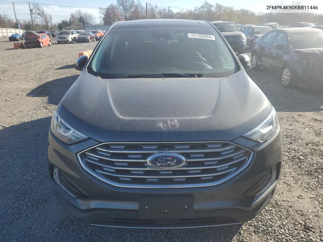 2019 Ford Edge Titanium VIN: 2FMPK4K90KBB11446 Lot: 78733594