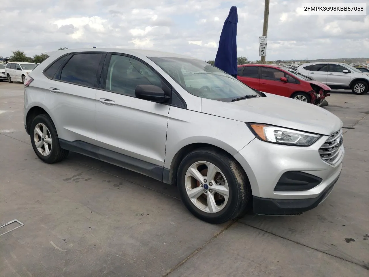 2019 Ford Edge Se VIN: 2FMPK3G98KBB57058 Lot: 78760214