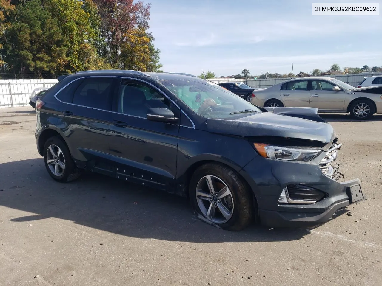 2019 Ford Edge Sel VIN: 2FMPK3J92KBC09602 Lot: 78792514