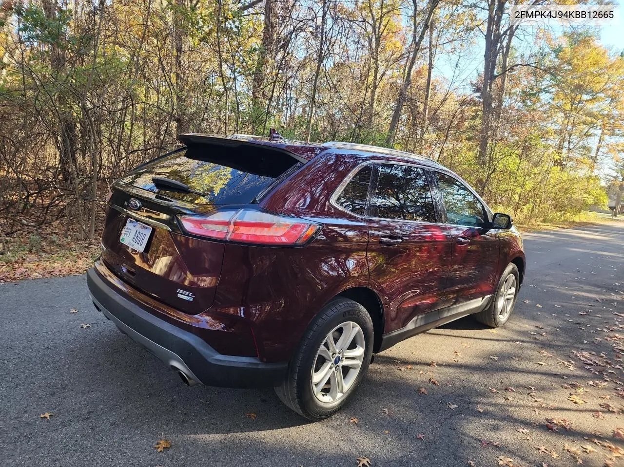 2019 Ford Edge Sel VIN: 2FMPK4J94KBB12665 Lot: 79284434