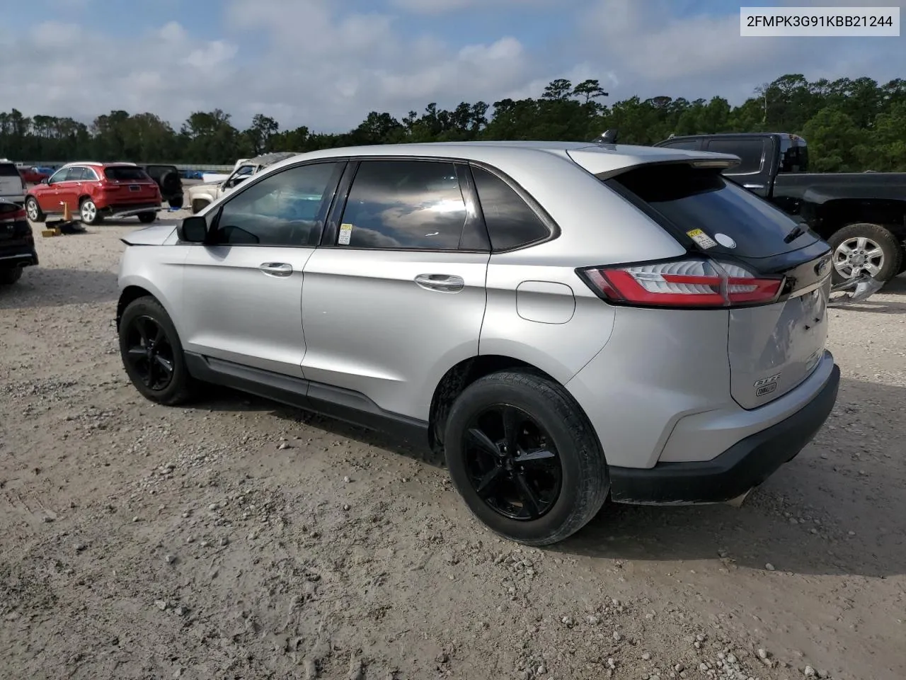 2019 Ford Edge Se VIN: 2FMPK3G91KBB21244 Lot: 79508344