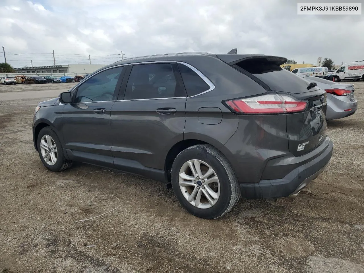 2019 Ford Edge Sel VIN: 2FMPK3J91KBB59890 Lot: 79673284