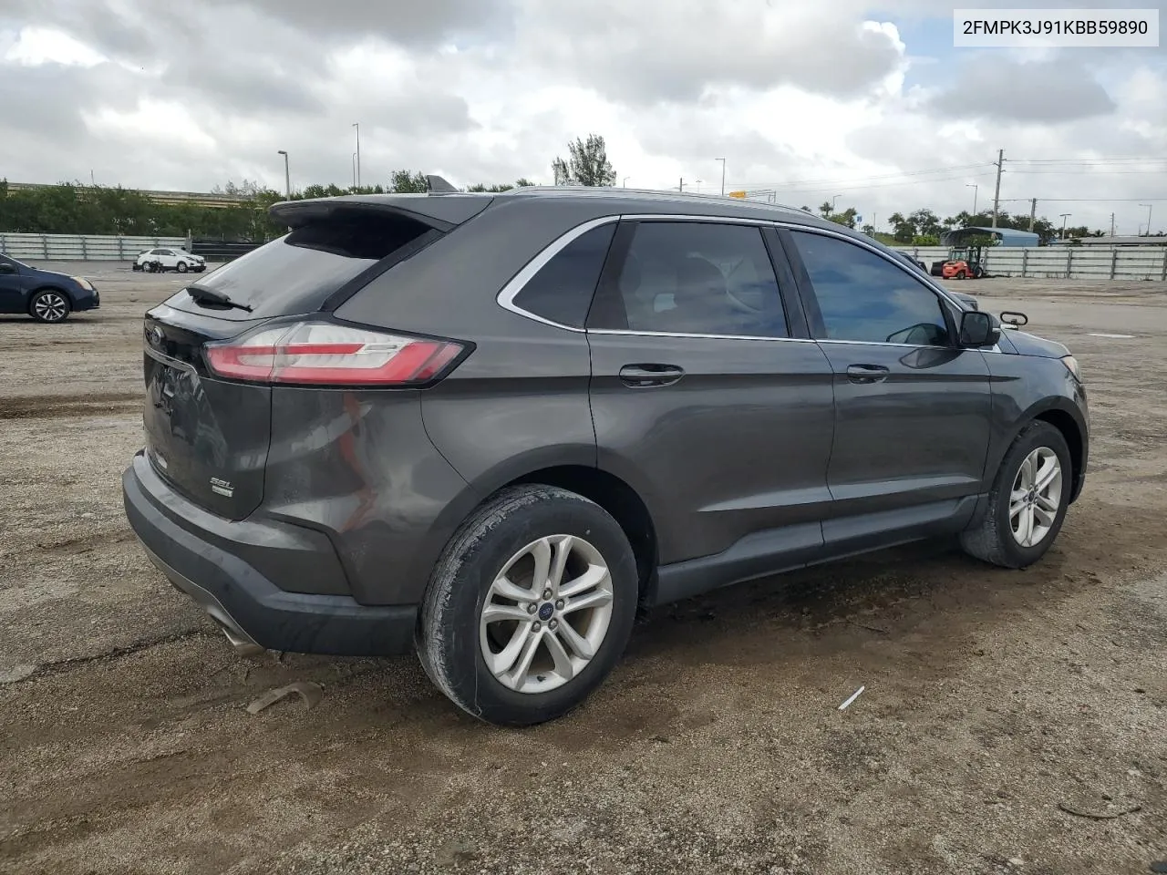 2019 Ford Edge Sel VIN: 2FMPK3J91KBB59890 Lot: 79673284