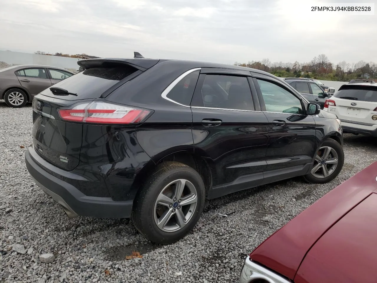 2019 Ford Edge Sel VIN: 2FMPK3J94KBB52528 Lot: 80929714