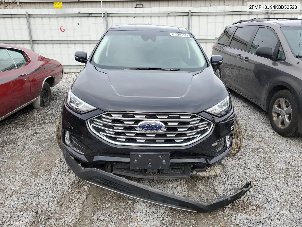 2019 Ford Edge Sel VIN: 2FMPK3J94KBB52528 Lot: 80929714