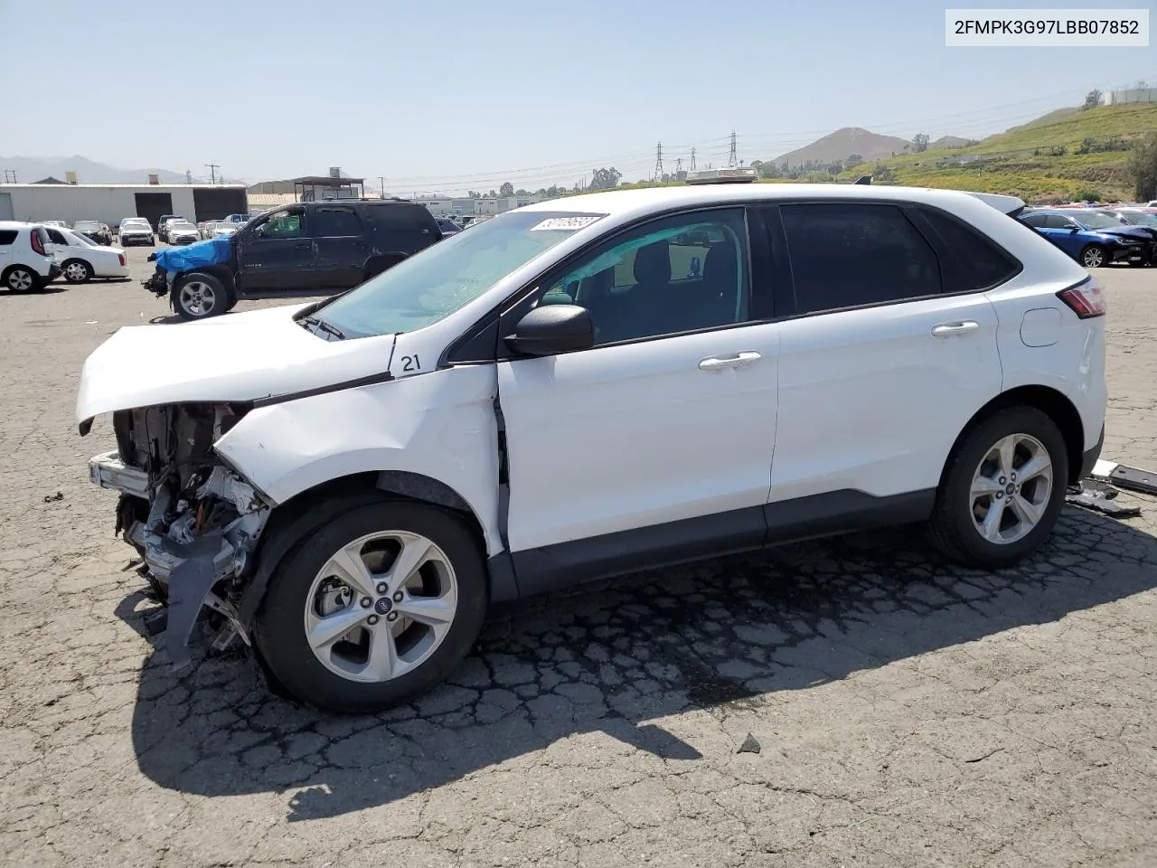 2020 Ford Edge Se VIN: 2FMPK3G97LBB07852 Lot: 50109693