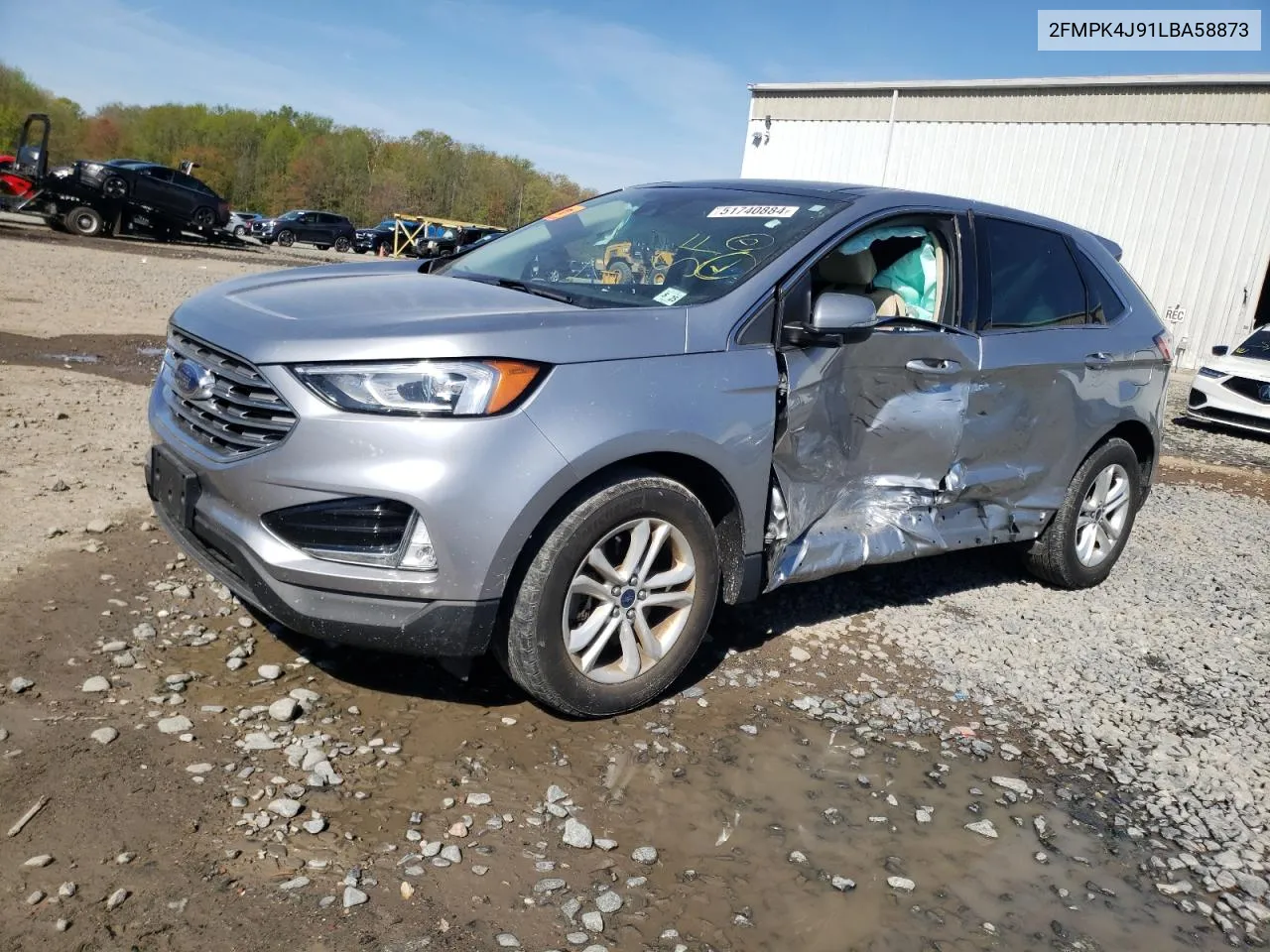 2020 Ford Edge Sel VIN: 2FMPK4J91LBA58873 Lot: 51740884