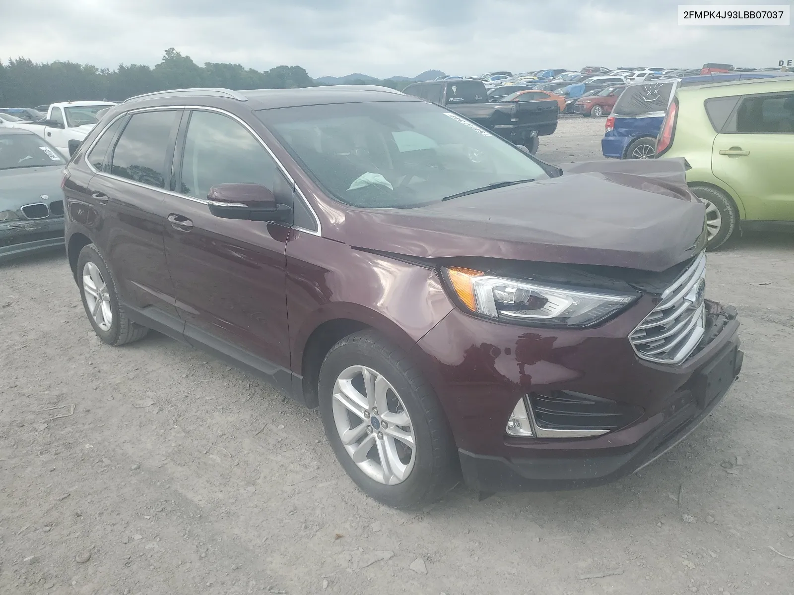 2020 Ford Edge Sel VIN: 2FMPK4J93LBB07037 Lot: 54051344