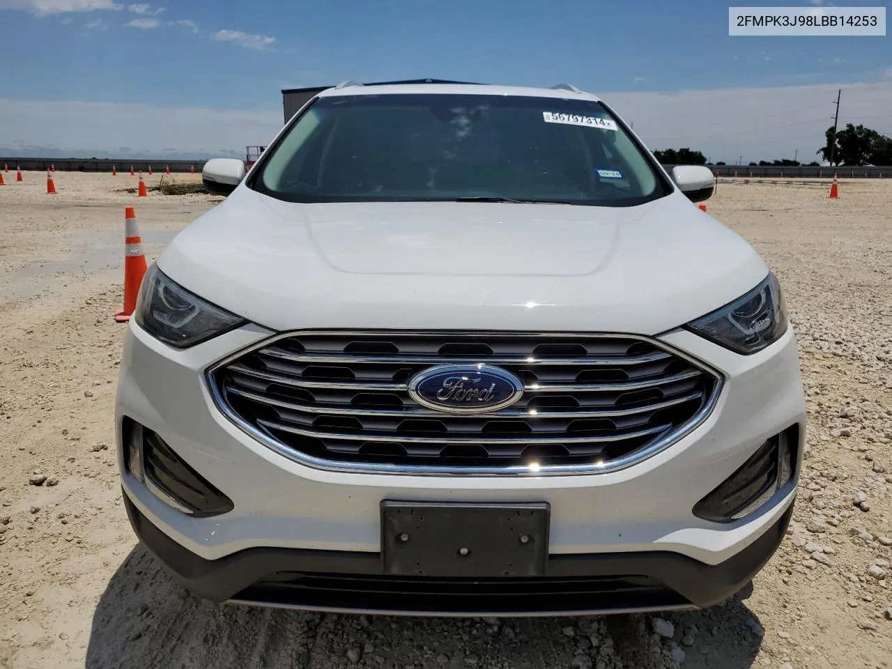 2020 Ford Edge Sel VIN: 2FMPK3J98LBB14253 Lot: 56797314