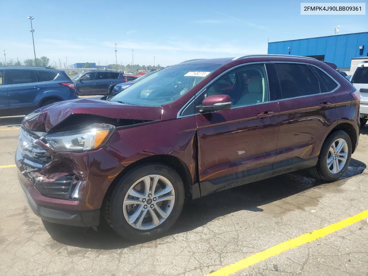 2020 Ford Edge Sel VIN: 2FMPK4J90LBB09361 Lot: 57148224