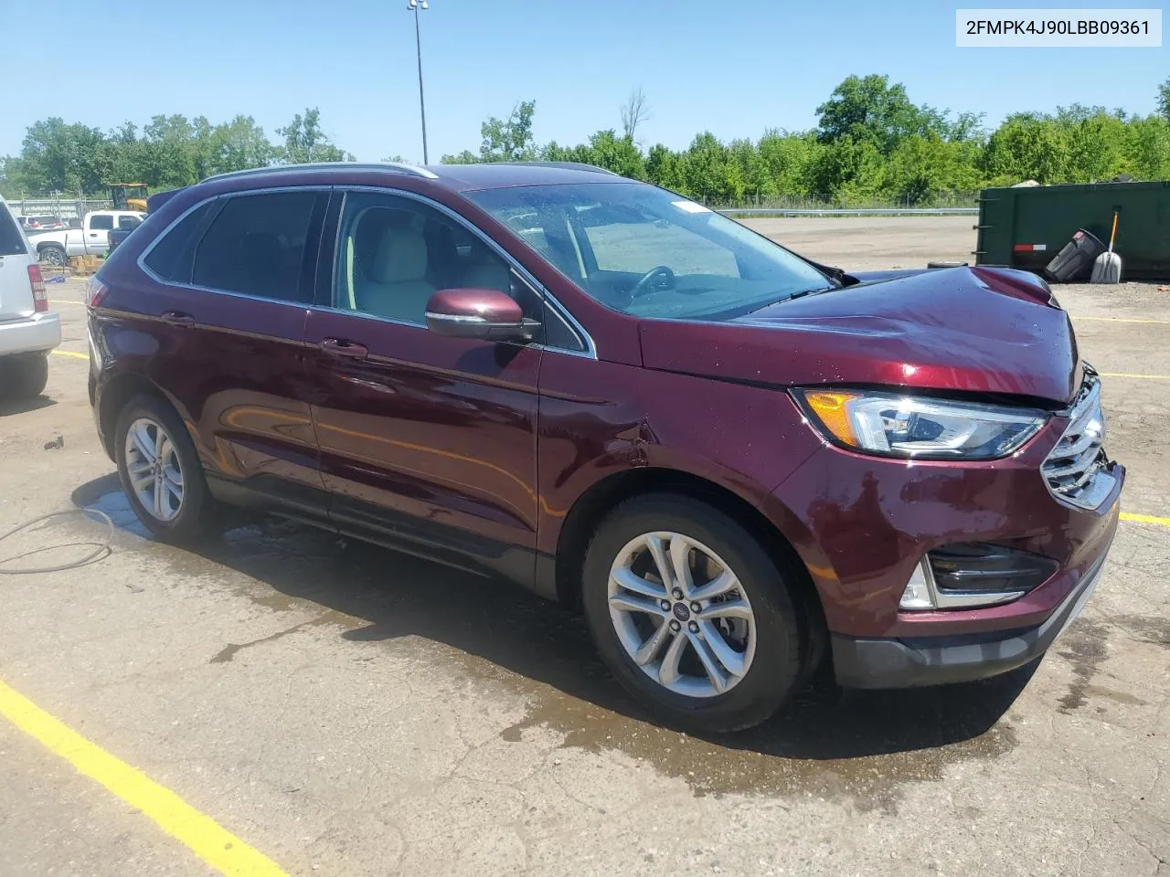 2020 Ford Edge Sel VIN: 2FMPK4J90LBB09361 Lot: 57148224