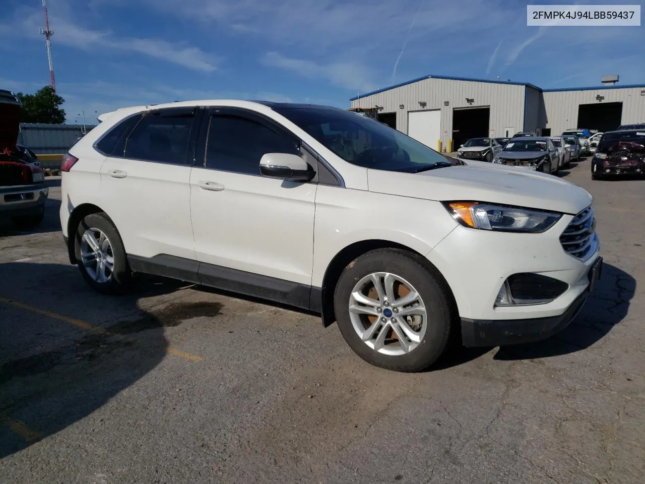 2020 Ford Edge Sel VIN: 2FMPK4J94LBB59437 Lot: 58342124