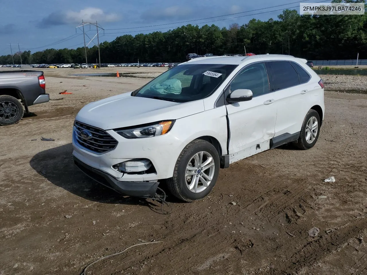 2020 Ford Edge Sel VIN: 2FMPK3J97LBA74246 Lot: 59695564