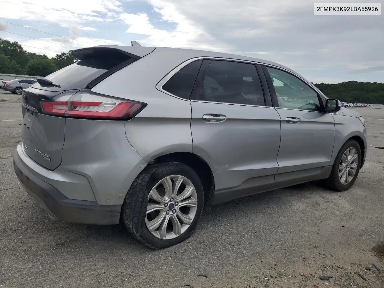 2020 Ford Edge Titanium VIN: 2FMPK3K92LBA55926 Lot: 62021944