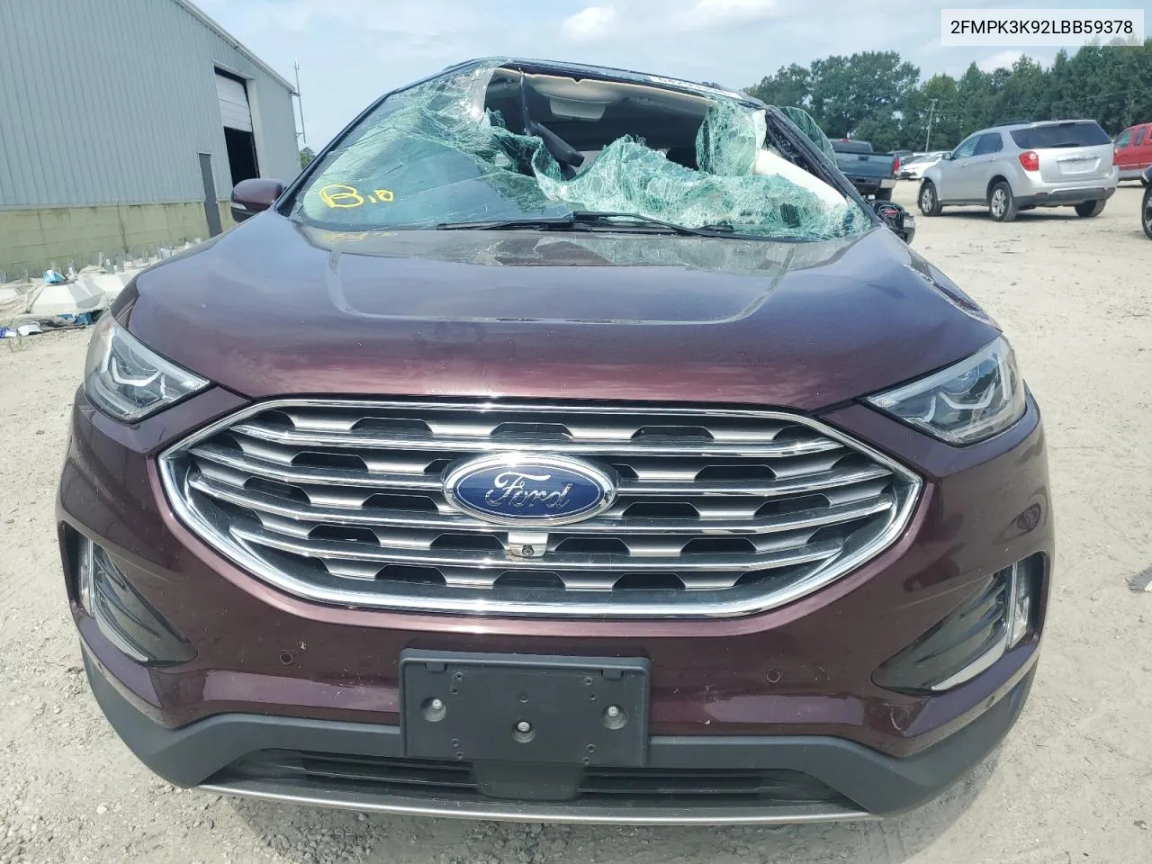 2020 Ford Edge Titanium VIN: 2FMPK3K92LBB59378 Lot: 64293394