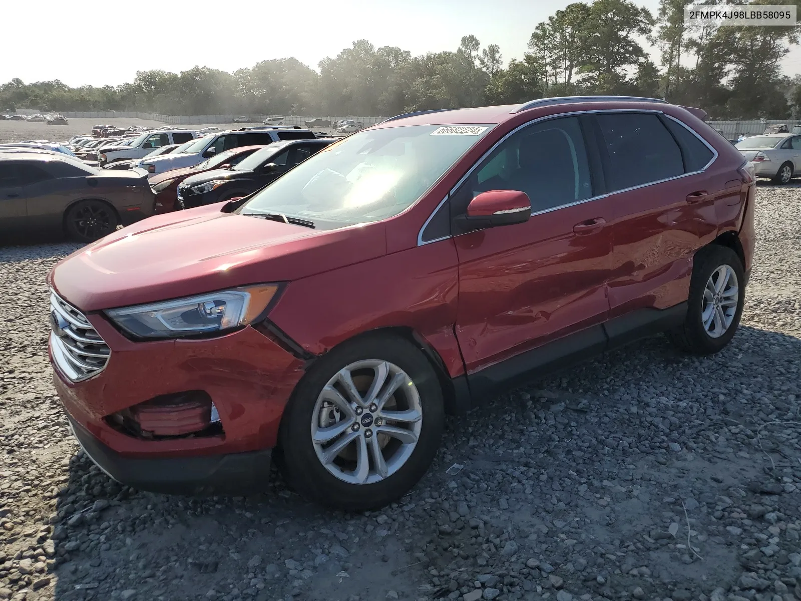 2020 Ford Edge Sel VIN: 2FMPK4J98LBB58095 Lot: 66682224