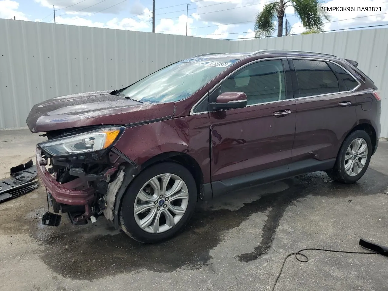 2020 Ford Edge Titanium VIN: 2FMPK3K96LBA93871 Lot: 69654534