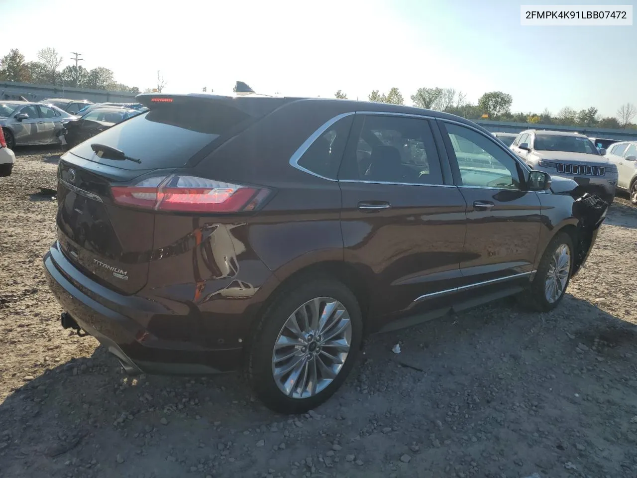 2020 Ford Edge Titanium VIN: 2FMPK4K91LBB07472 Lot: 71321394