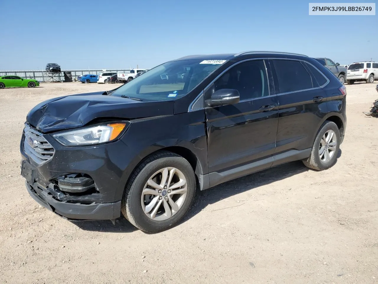 2020 Ford Edge Sel VIN: 2FMPK3J99LBB26749 Lot: 71631894