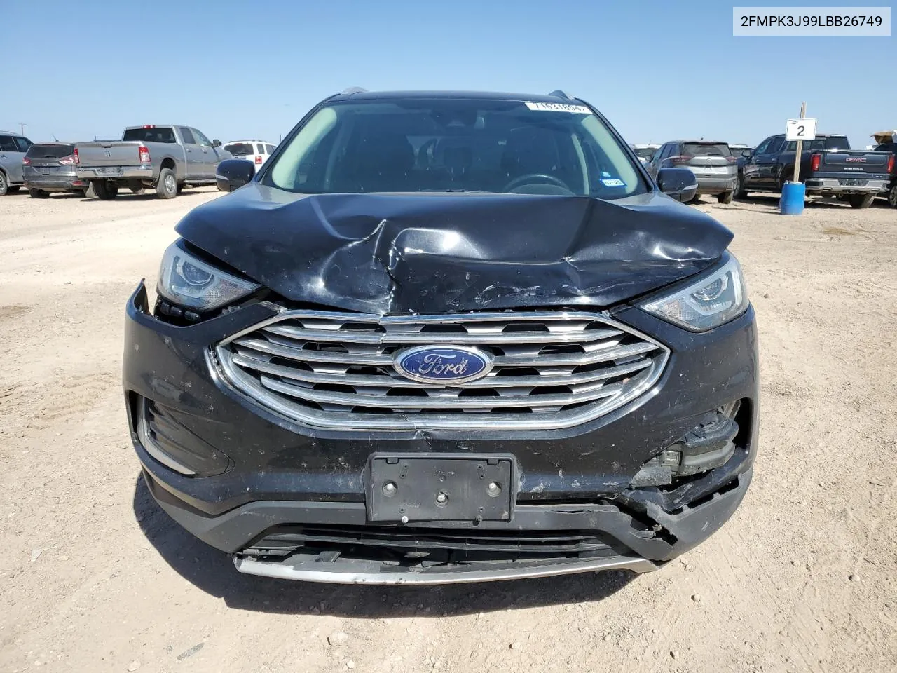 2020 Ford Edge Sel VIN: 2FMPK3J99LBB26749 Lot: 71631894