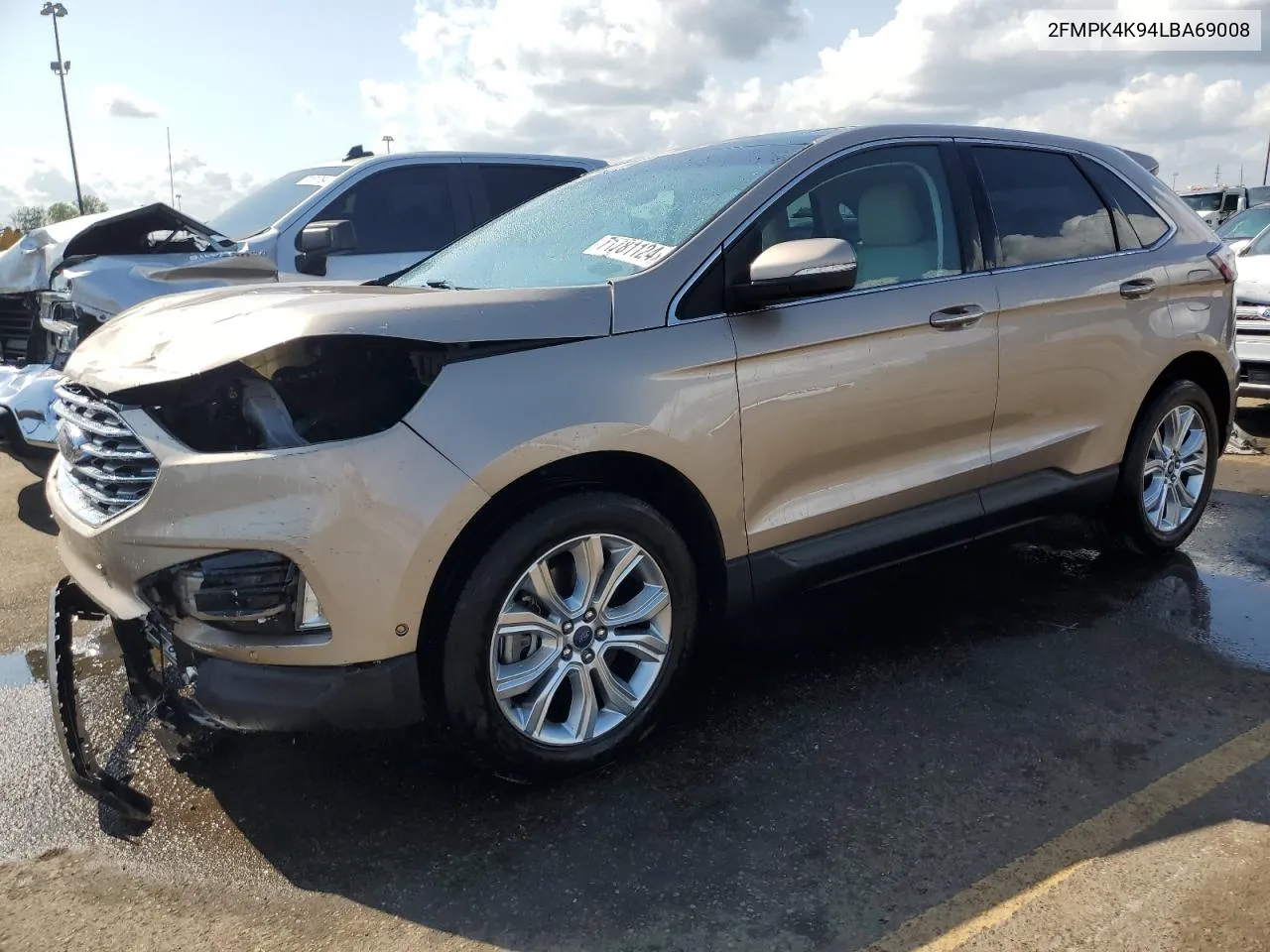 2020 Ford Edge Titanium VIN: 2FMPK4K94LBA69008 Lot: 71781124